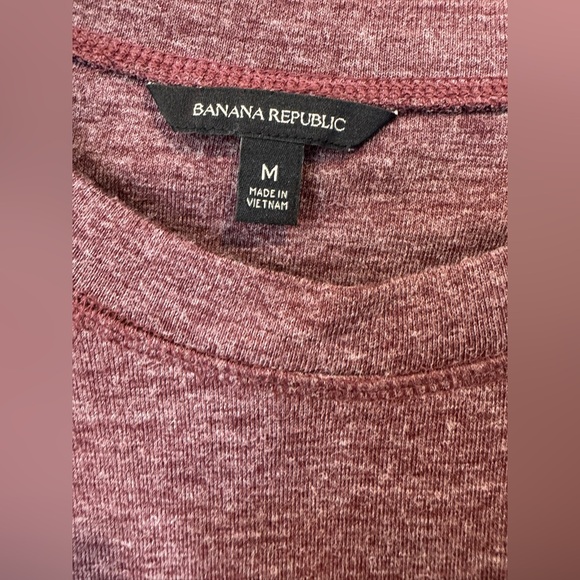 Banana Republic Heathered Burgundy Sweatshirt Dress Size Medium - Picture 2 of 10